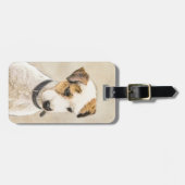 Parson Jack Russell Terrier 絵画's - Dog Art ラゲッジタグ (正面横)