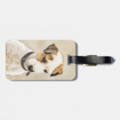 Parson Jack Russell Terrier 絵画's - Dog Art ラゲッジタグ (裏面横)