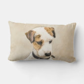 Parson Jack Russell Terrier 絵画's - Dog Art ランバークッション (裏面)