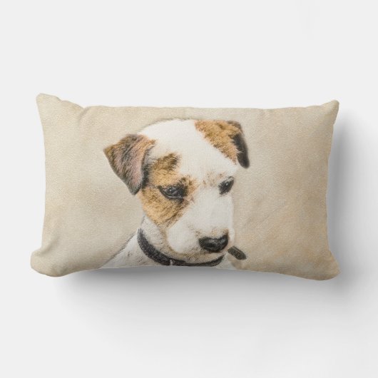 Parson Jack Russell Terrier 絵画's - Dog Art ランバークッション (正面)