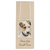 Parson Jack Russell Terrier 絵画's - Dog Art ワインギフトバッグ (正面)