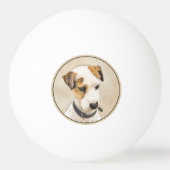 Parson Jack Russell Terrier 絵画's - Dog Art 卓球ボール (裏面)