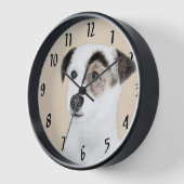 Parson Jack Russell Terrier 絵画's - Dog Art 壁時計 (傾斜)