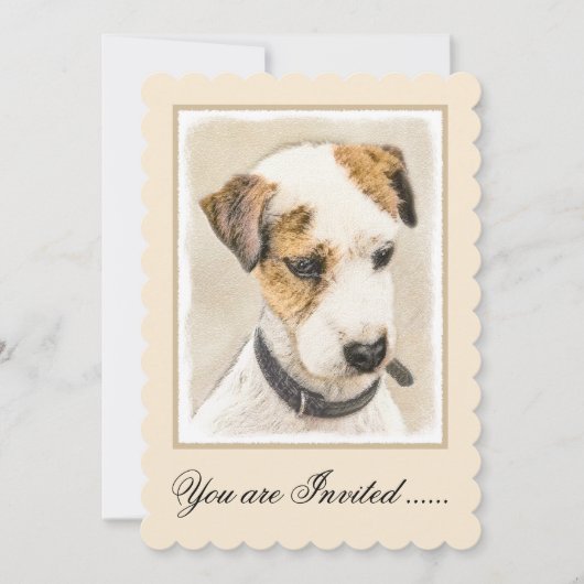 Parson Jack Russell Terrier 絵画's - Dog Art 招待状 (正面)