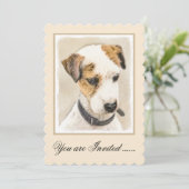 Parson Jack Russell Terrier 絵画's - Dog Art 招待状 (スタンド正面)