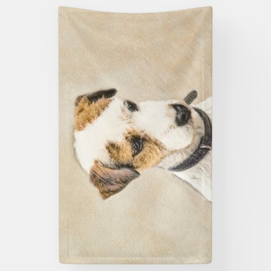 Parson Jack Russell Terrier 絵画's - Dog Art 横断幕 (縦)