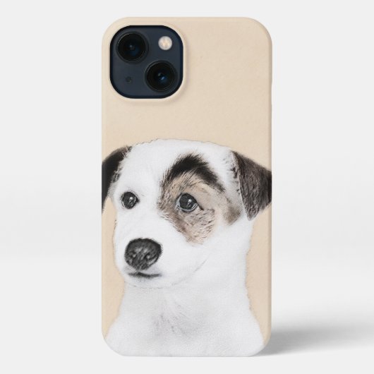 Parson Jack Russell Terrier 絵画's - Dog Art iPhoneケース (裏面)
