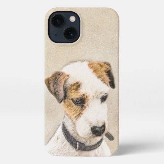 Parson Jack Russell Terrier 絵画's - Dog Art iPhoneケース (裏面)
