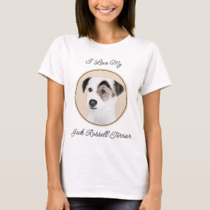 Parson Jack Russell Terrier 絵画's - Dog Art Tシャツ