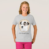 Parson Jack Russell Terrier 絵画's - Dog Art Tシャツ (正面フル)
