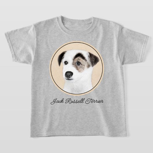 Parson Jack Russell Terrier 絵画's - Dog Art Tシャツ (レイダウン)