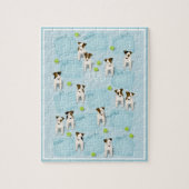 Parson Jack Russell Terriers blue 2020 calendar ジグソーパズル (縦)