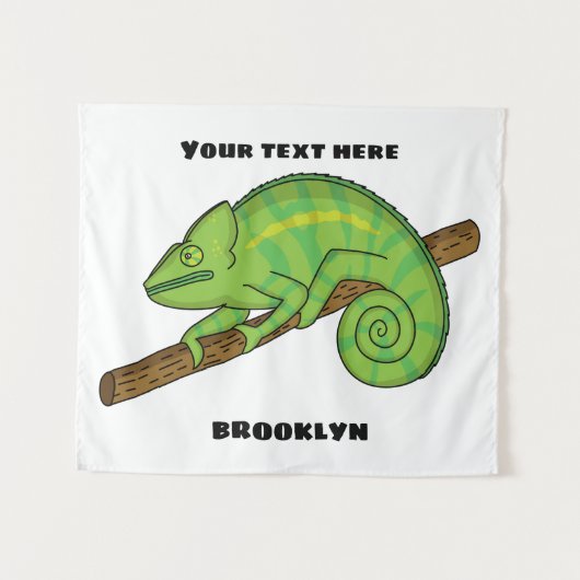 Parson's chameleon illustration タペストリー (正面(横))