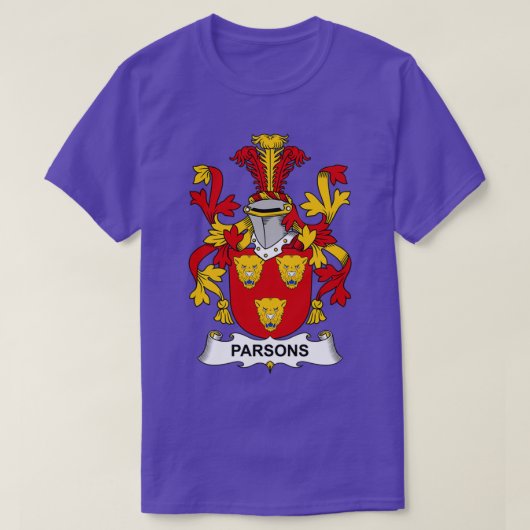 Parsons Coat of Arms Family Crest  Tシャツ (デザイン正面)