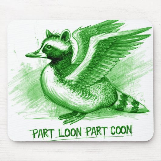 Part Loon Part Coon  Hybrid Creature マウスパッド (正面)