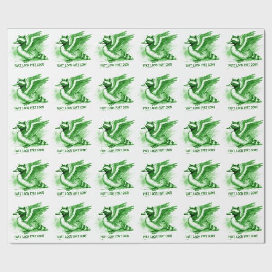 Part Loon Part Coon  Hybrid Creature ラッピングペーパー (フラット)