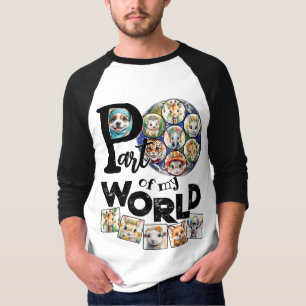 Part of My World Planet Earth カラフル Family文字 Tシャツ