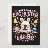 Part‑Time Egg Hunter, Full‑Time Snacker Easter シーズンカード (正面)