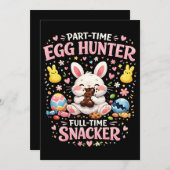 Part‑Time Egg Hunter, Full‑Time Snacker Easter  シーズンカード (正面/裏面)