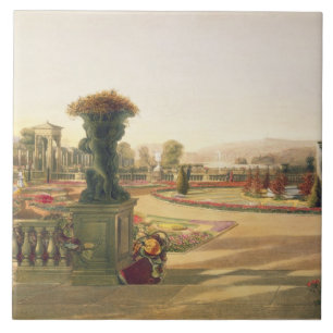 Parterre、Trenthamホールは、パブ庭いじりをします。 Thoma著 タイル
