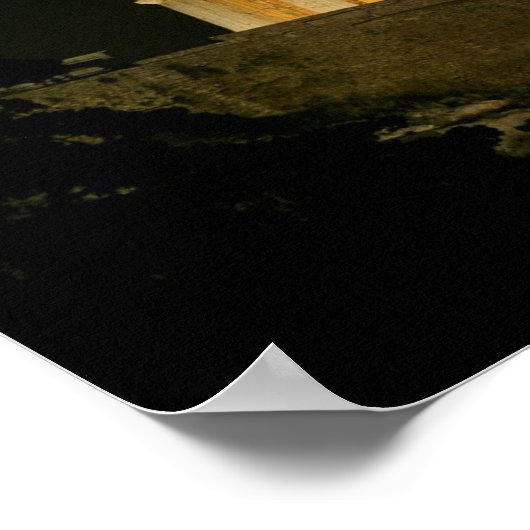 Parthenon at Night Poster ポスター (角)