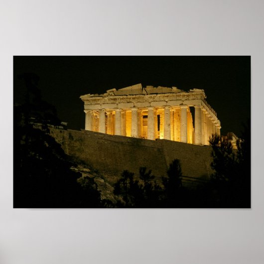 Parthenon at Night Poster ポスター (正面)