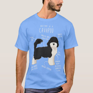 Parti Cavapoo犬の解剖学2 Tシャツ