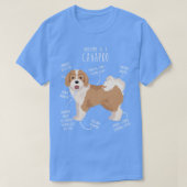 Parti Cavapoo Dog Antomy Tシャツ (デザイン正面)