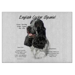 Parti English Cockerスパニエル犬履歴 カッティングボード