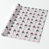 Parti Poodle Birthday Gift Wrapping Paper White ラッピングペーパー (アンロールド)
