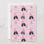 Parti Poodle Birthday Invitation in Pink 招待状 (裏面)