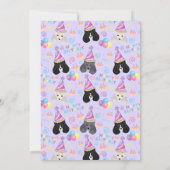 Parti Poodle Birthday Invitation in Purple 招待状 (裏面)