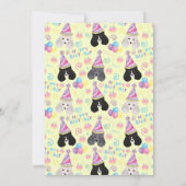 Parti Poodle Birthday Party Invitation Yellow 招待状 (裏面)