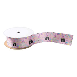 Parti Poodle Satin Ribbon in Pink サテンリボン