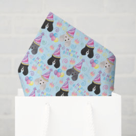 Parti Poodle Tissue Paper in Blue 薄葉紙