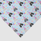 Parti Poodle Tissue Paper in Blue 薄葉紙 (詳細)