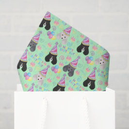 Parti Poodle Tissue Paper in Green 薄葉紙
