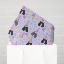 Parti Poodle Tissue Paper in Purple 薄葉紙