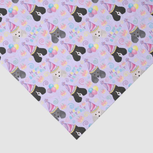Parti Poodle Tissue Paper in Purple 薄葉紙 (詳細)