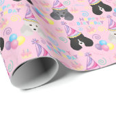 Parti Poodle Wrapping Paper in Pink ラッピングペーパー (ロールコーナー)