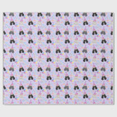 Parti Poodle Wrapping Paper in Purple ラッピングペーパー (フラット)