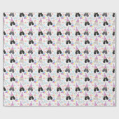 Parti Poodle Wrapping Paper in White ラッピングペーパー (フラット)