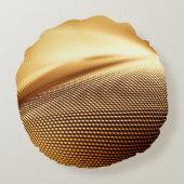 Particle drapery luxury gold background. 3d illust ラウンドクッション (裏面)