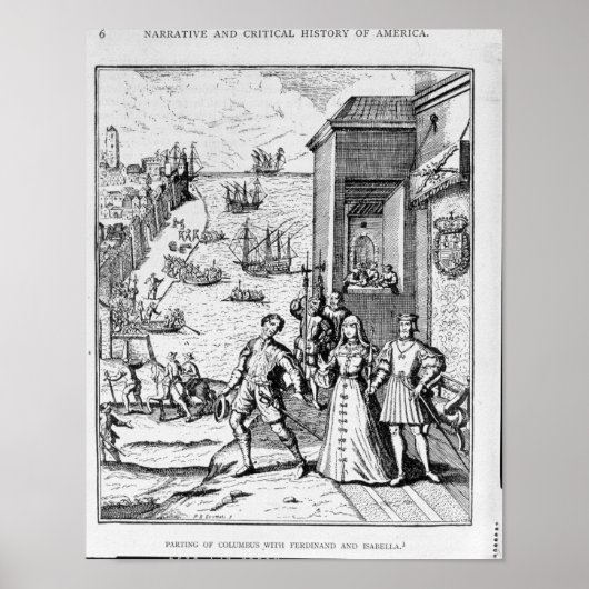 Parting of Columbus with Ferdinand and ポスター (正面)