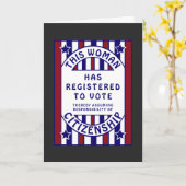 Partiotic歴史的な選挙権ポスター挨拶状 カード (黄色い花)