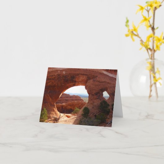 Partition Arch at Arches National Park カード (黄色い花)