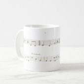 Partitura cumpleaños feliz para Oboe コーヒーマグカップ (正面左)