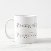 Partitura cumpleaños feliz para Oboe コーヒーマグカップ (左)