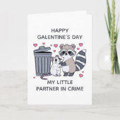 Partner In Crime Funny Galentines Day シーズンカード (正面)