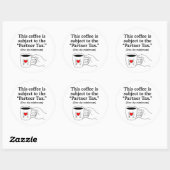 Partner Tax Funny Couples Coffee Mug ラウンドシール (シート)